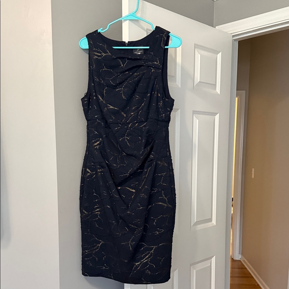 Elegant Black and Gold Women's Dress